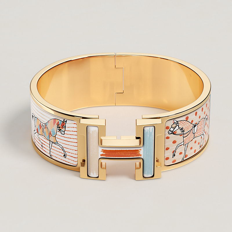 マルチカラーで可愛い◎ 【HERMES】Clic Clac Hバングル Clic Clac H Coloriages et Tenues de Jour bracelet | Hermès USA